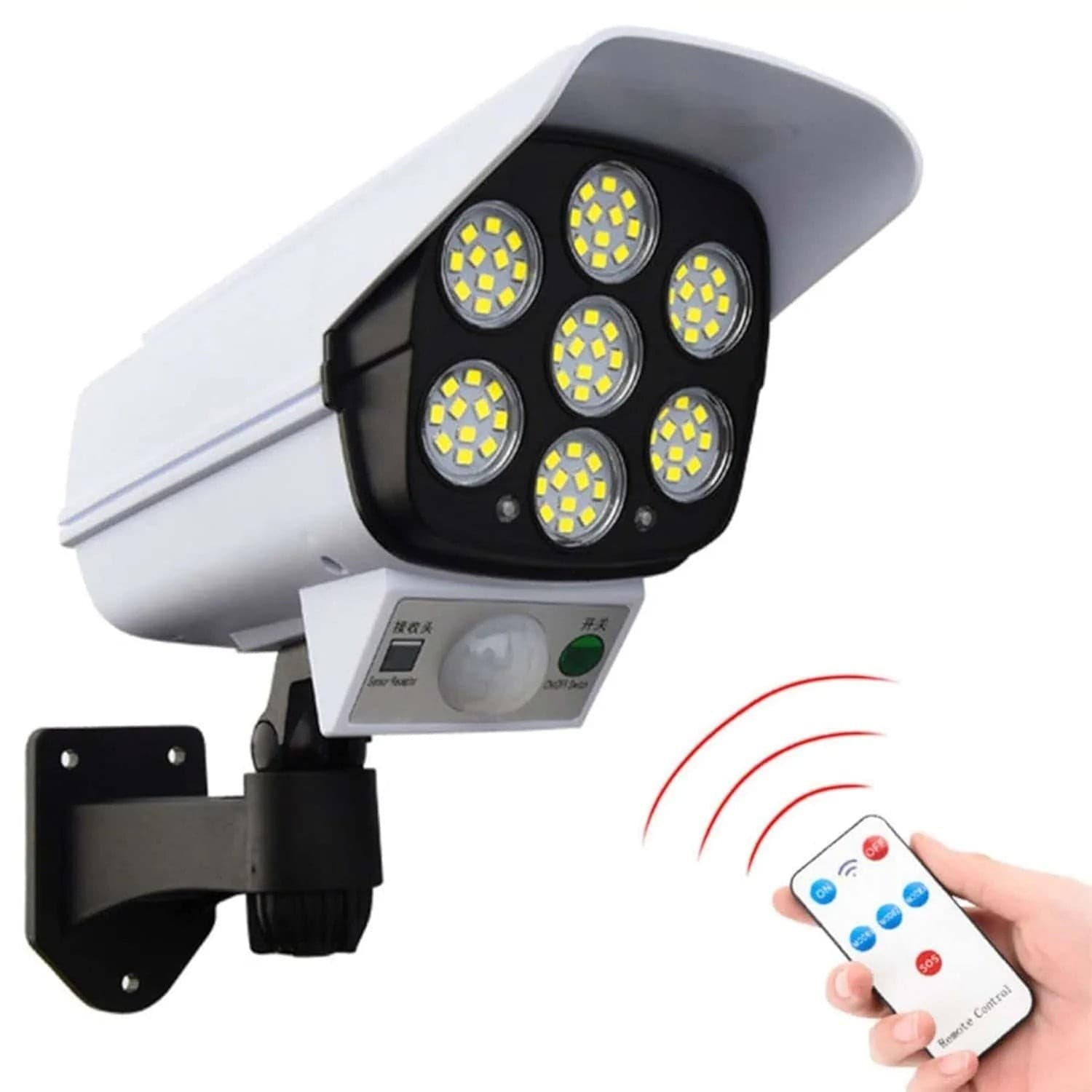 Camera Shape Solar Motion Sensor Light – Outdoor Waterproof LED Security Lamp with 77 LEDs for Home, Garden, Pathway & Wall (Cool White)