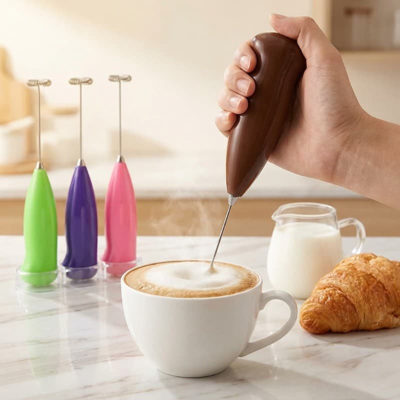 Portable Coffee Beater – Handheld Electric Milk Frother & Coffee Mixer for Cappuccino, Latte, Hot Chocolate & Beverages(Random color-Pack of 1) - View 1
