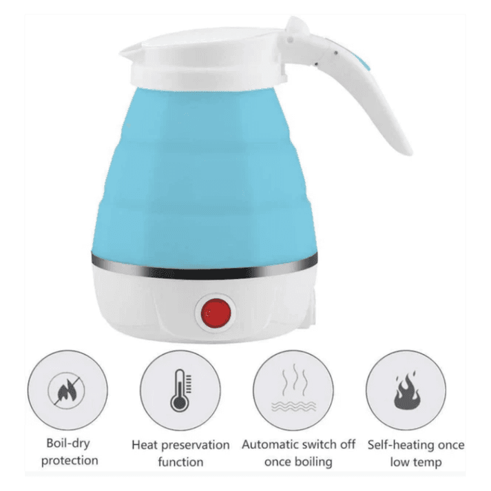 Folding Electric Kettle – Portable Collapsible Travel Kettle for Tea, Coffee & Hot Water, Compact Electric Kettle for Home, Office & Travel - View 1