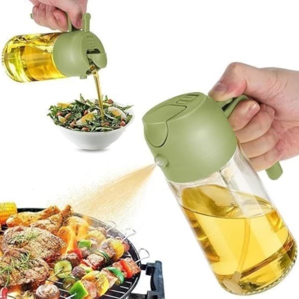 580ml Plastic Oil Sprayer & Dispenser Bottle – Refillable Cooking Oil Spray for Kitchen Use (Pack of 1) - View 1