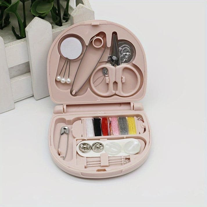 Ultra-Portable Compact Sewing Kit – Travel Essential with Mini Scissors, Threads, Buttons & Emergency Repair Tools (Random Color-Pack of 1) - View 1