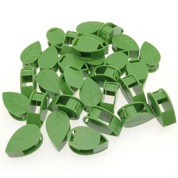10 Pcs Leaf Shape Climbing Plant, Wall Vine Climbing Plant Support Hook Self-Adhesive Vines Traction Clips Leaf Shape Plant Fixer, Wire Fixing Cable Organizer with Adhesive Sticker - View 1